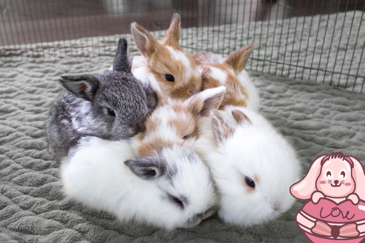 Holland lop rabbit babies