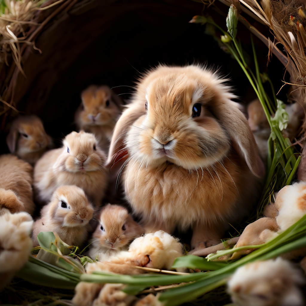 Holland lop rabbit breeding