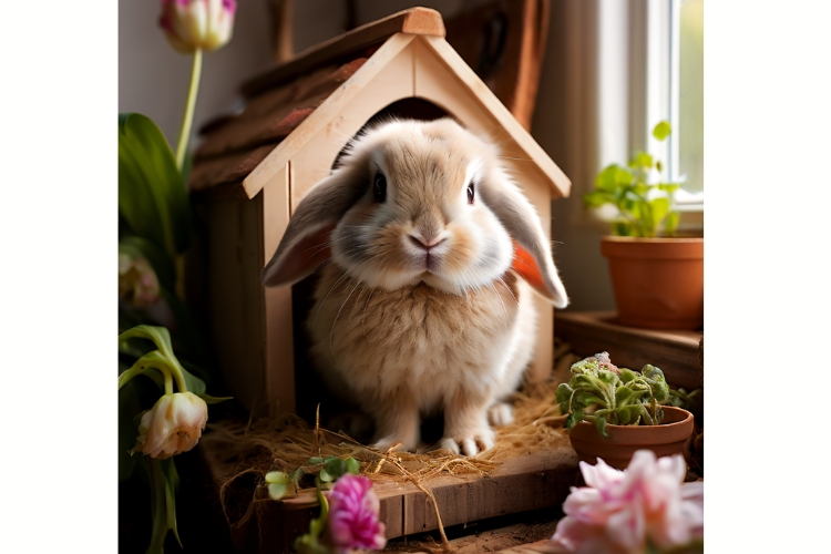 small tiny Housing for a Holland Lop rabbits