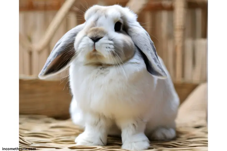 white Holland Lop rabbit